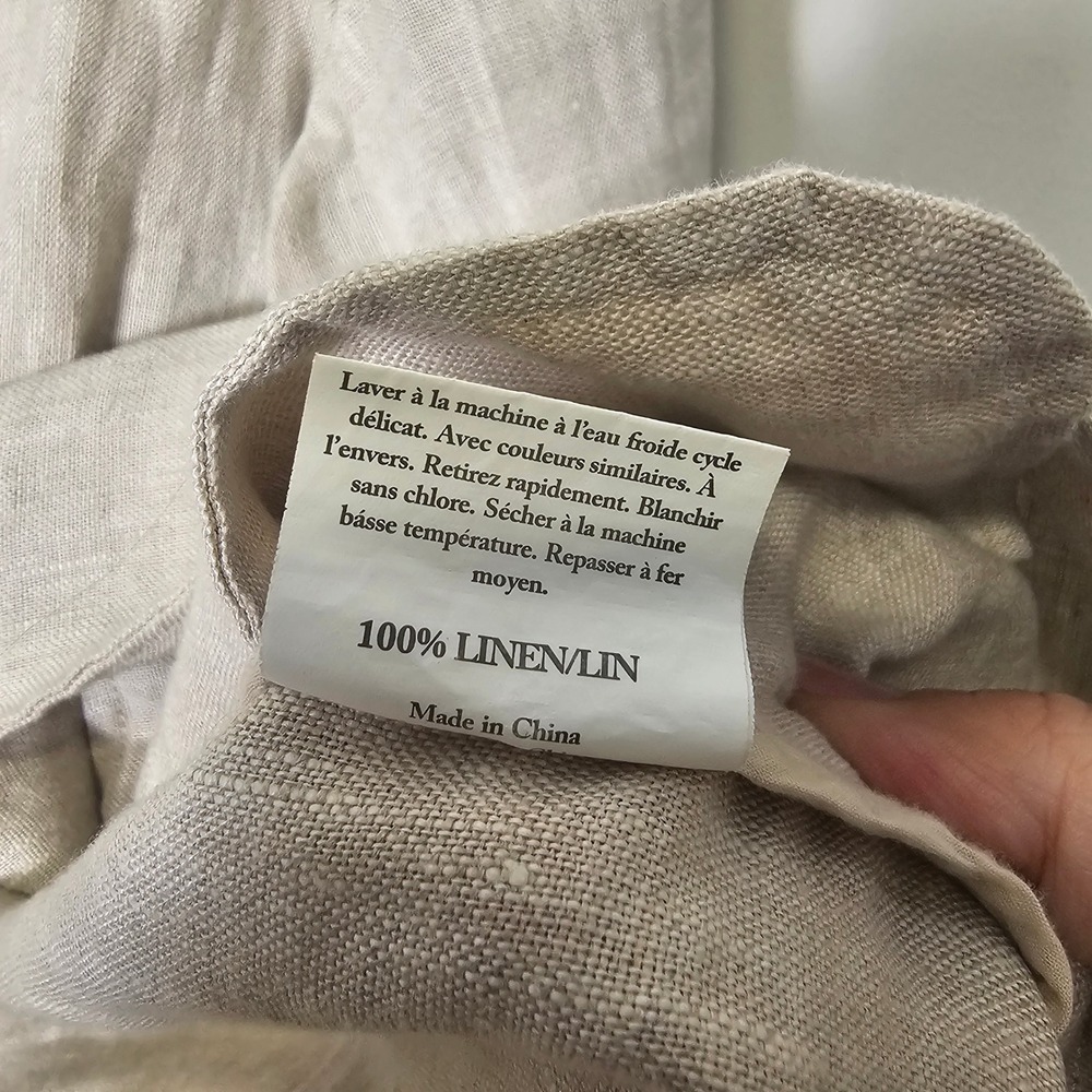 Grae Cove M Linen Blend Blazer Jacket Relaxed Fit Minimalist Neutral Coastal - Picture 10 of 10